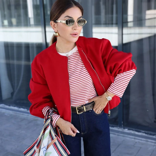 Zipper Bomber Jacket