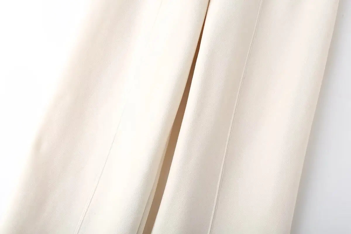 TRAFZA  Fall 2-Piece Bomber Jacket And Wide Leg Pants