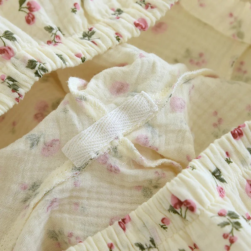 2025 Pajama Set 100% Cotton Crepe