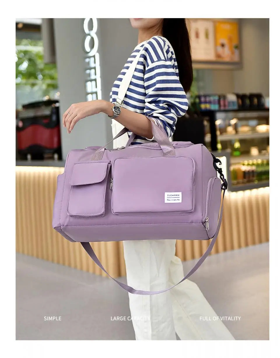 Large Capacity Weekender Overnight Duffle Bag