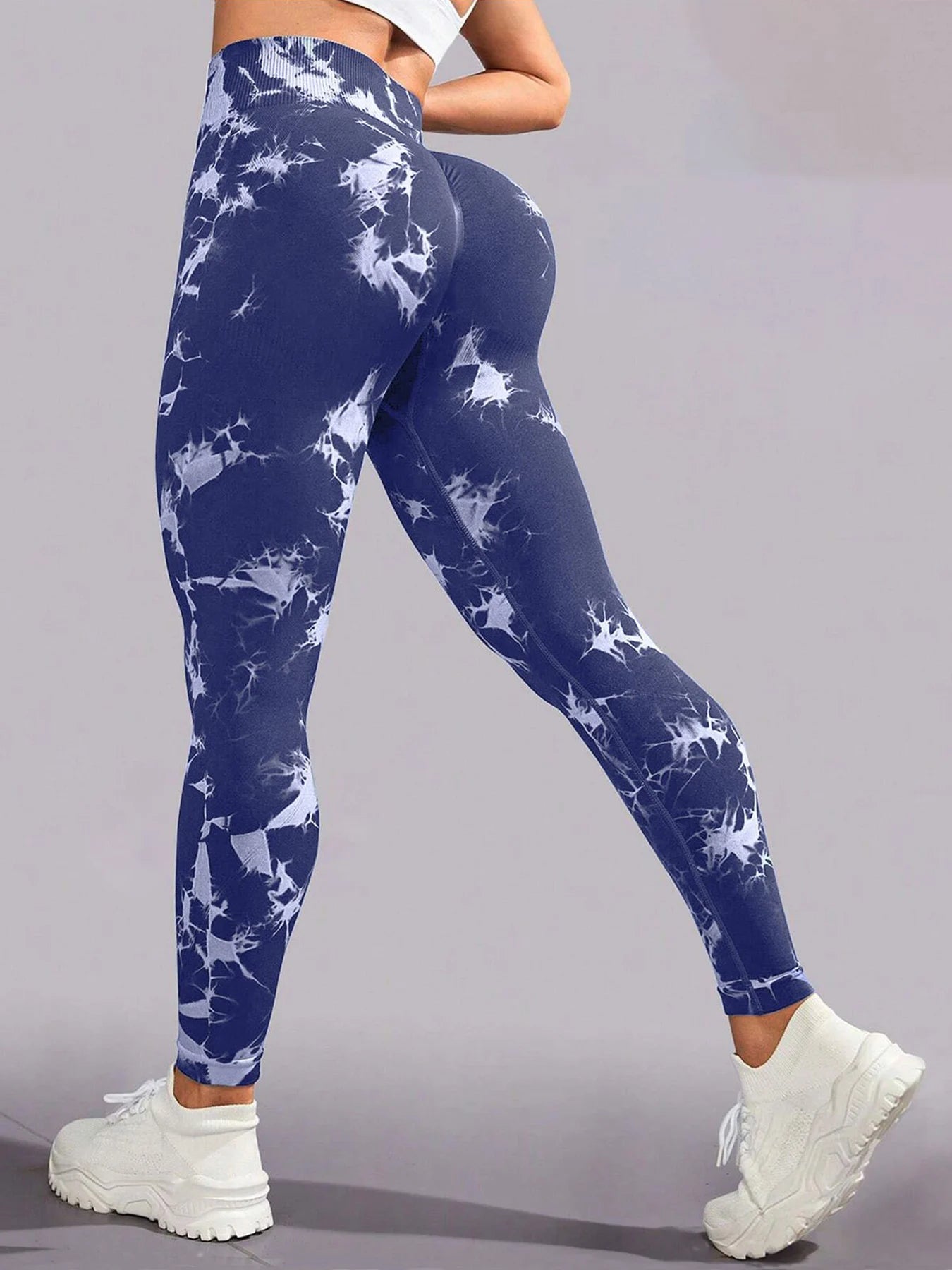 Women's tie dye seamless leggings
