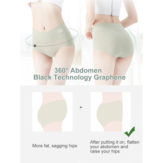 5PCS/Set High Waist Pure Cotton Panties