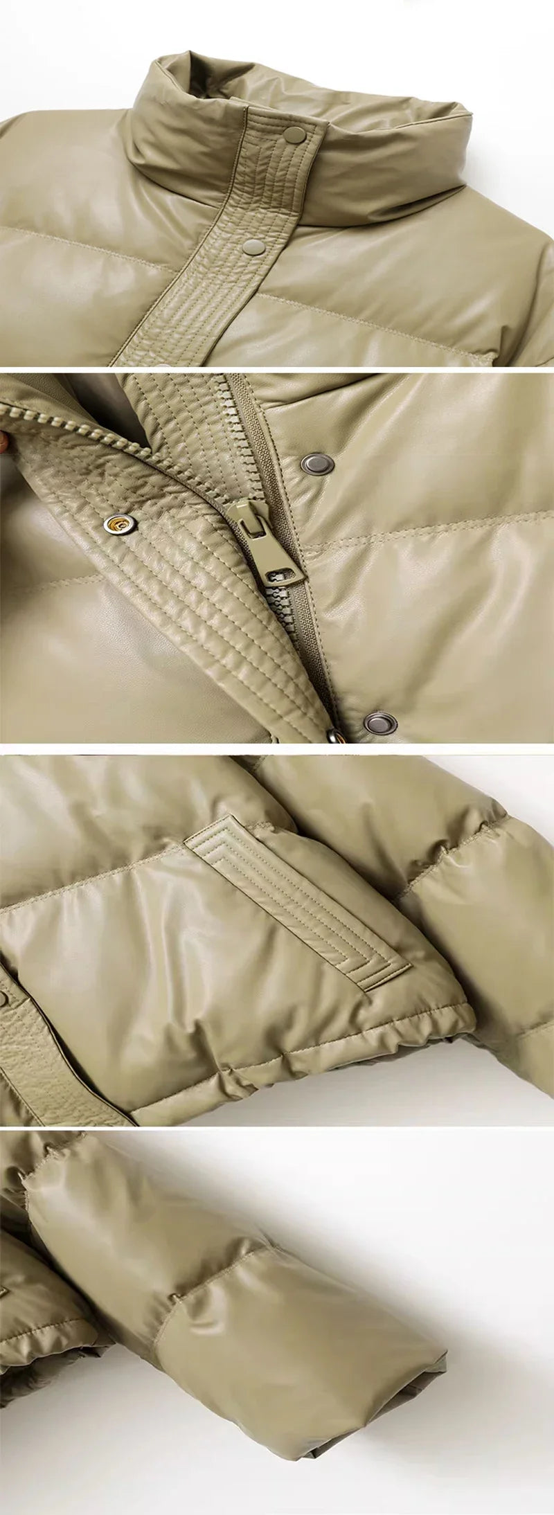 Mock Neck Casual Down Jacket