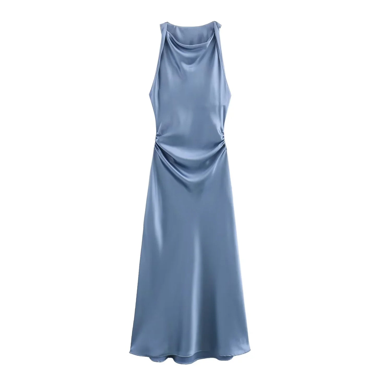 TRAF Satin Long Dress