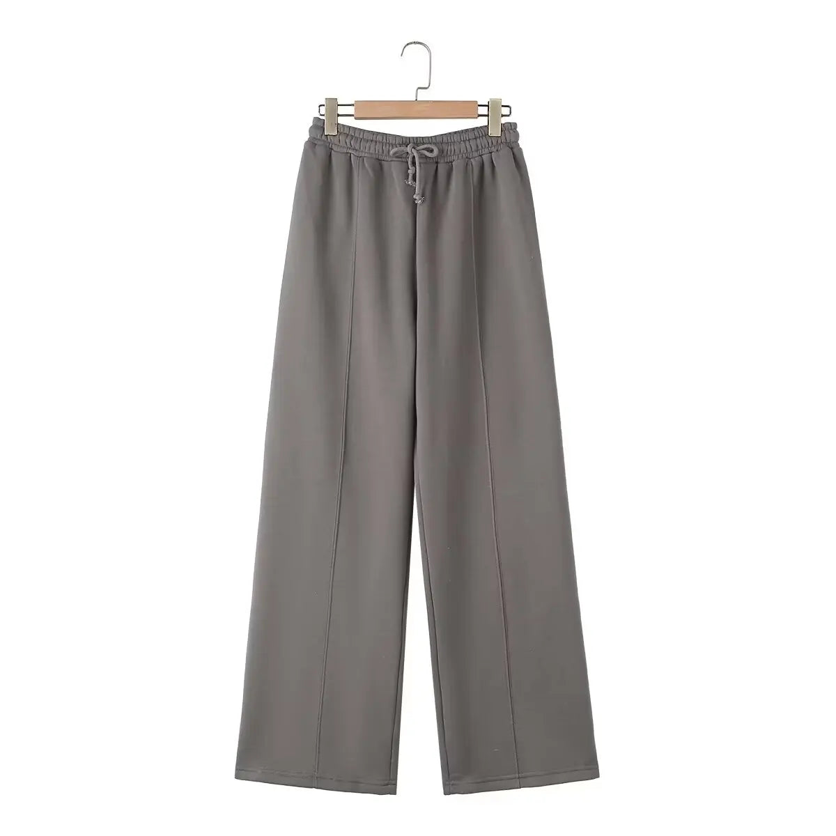 TRAFZA  Fall 2-Piece Bomber Jacket And Wide Leg Pants