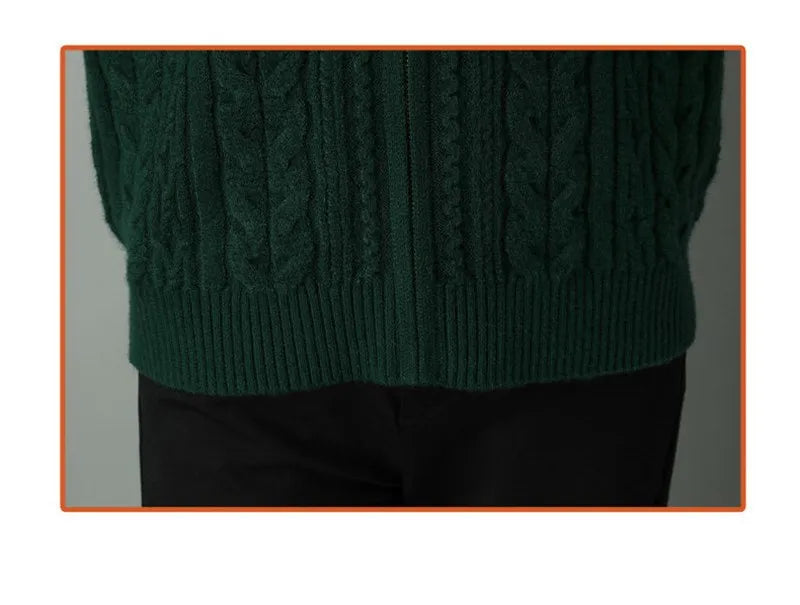 Zipper Knitted Cardigan Sweater