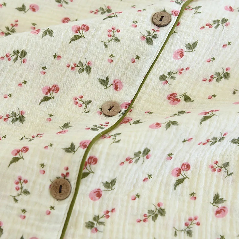 2025 Pajama Set 100% Cotton Crepe
