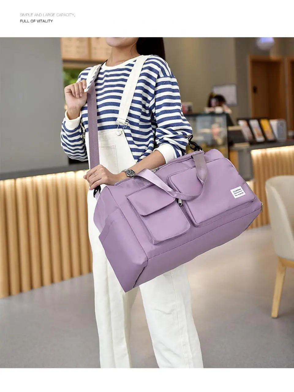 Large Capacity Weekender Overnight Duffle Bag