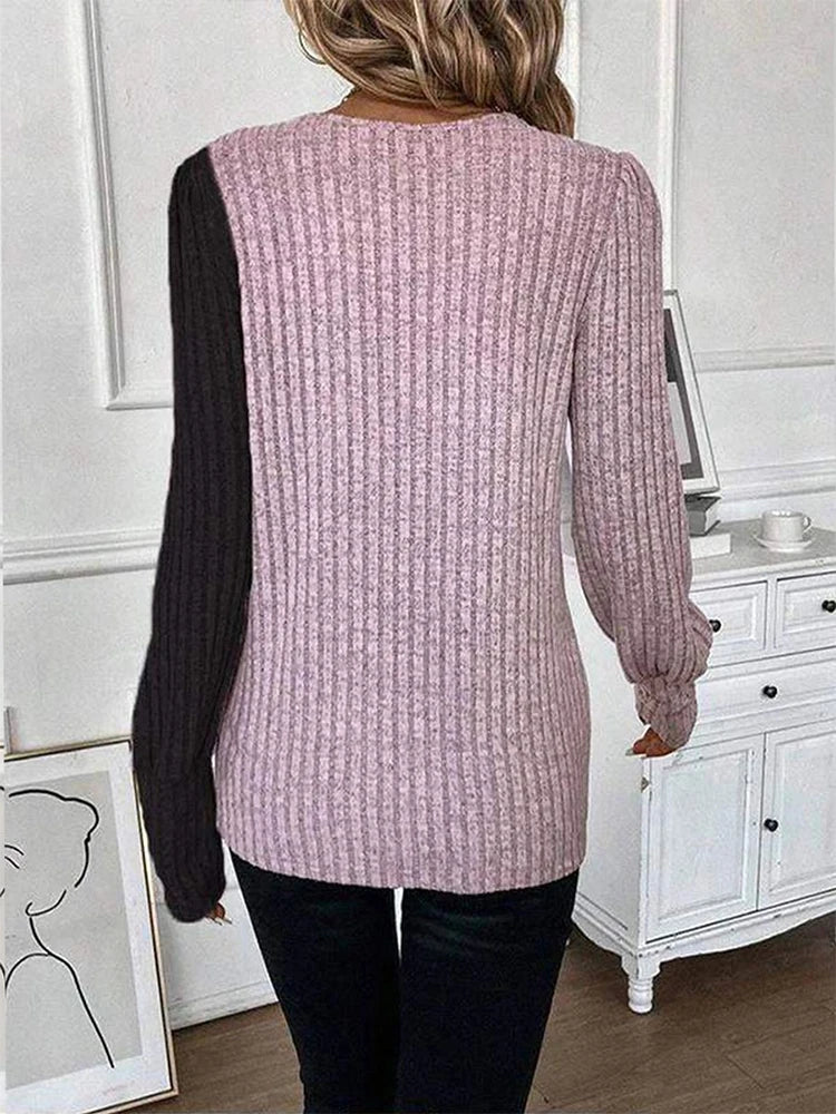 Long Sleeve Pit Striped Sweater