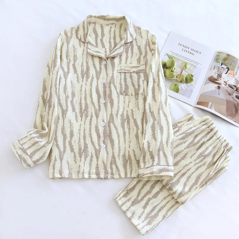 2025 Pajama Set 100% Cotton Crepe