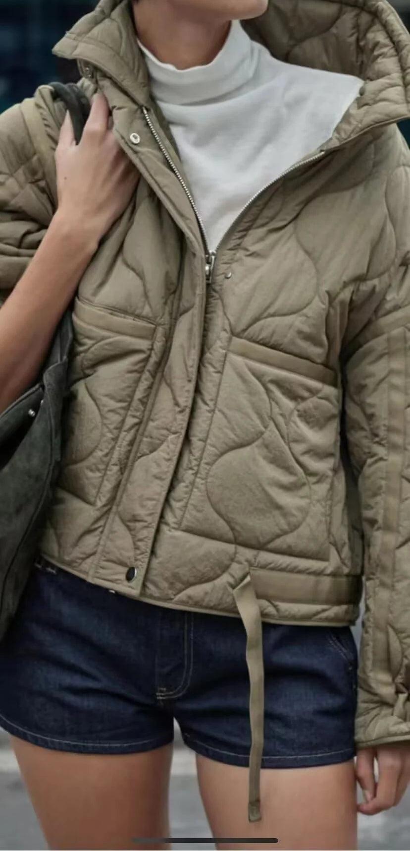 European and American zipper cotton jacket