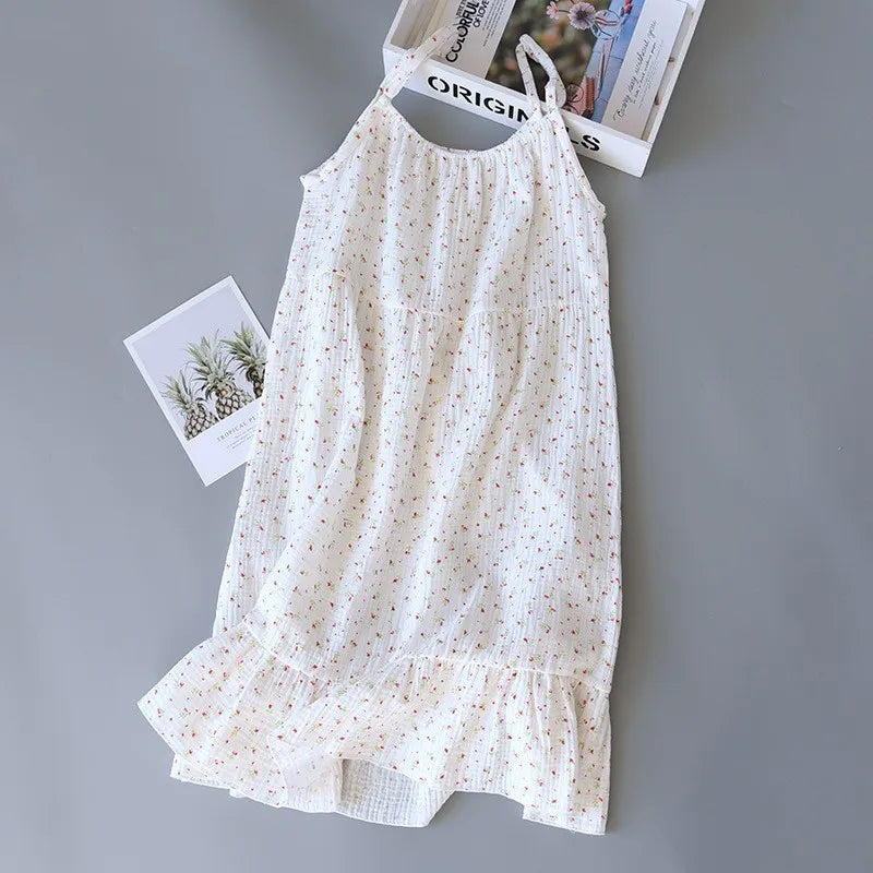 Long Pure Cotton Nightgown