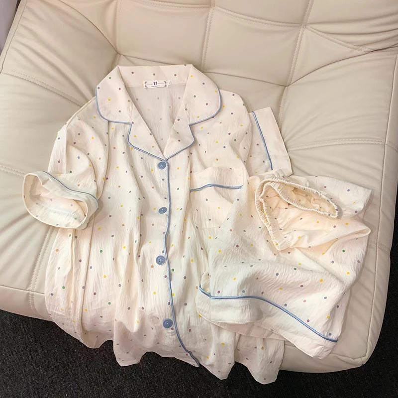 Cotton Pajama Set Top and Shorts