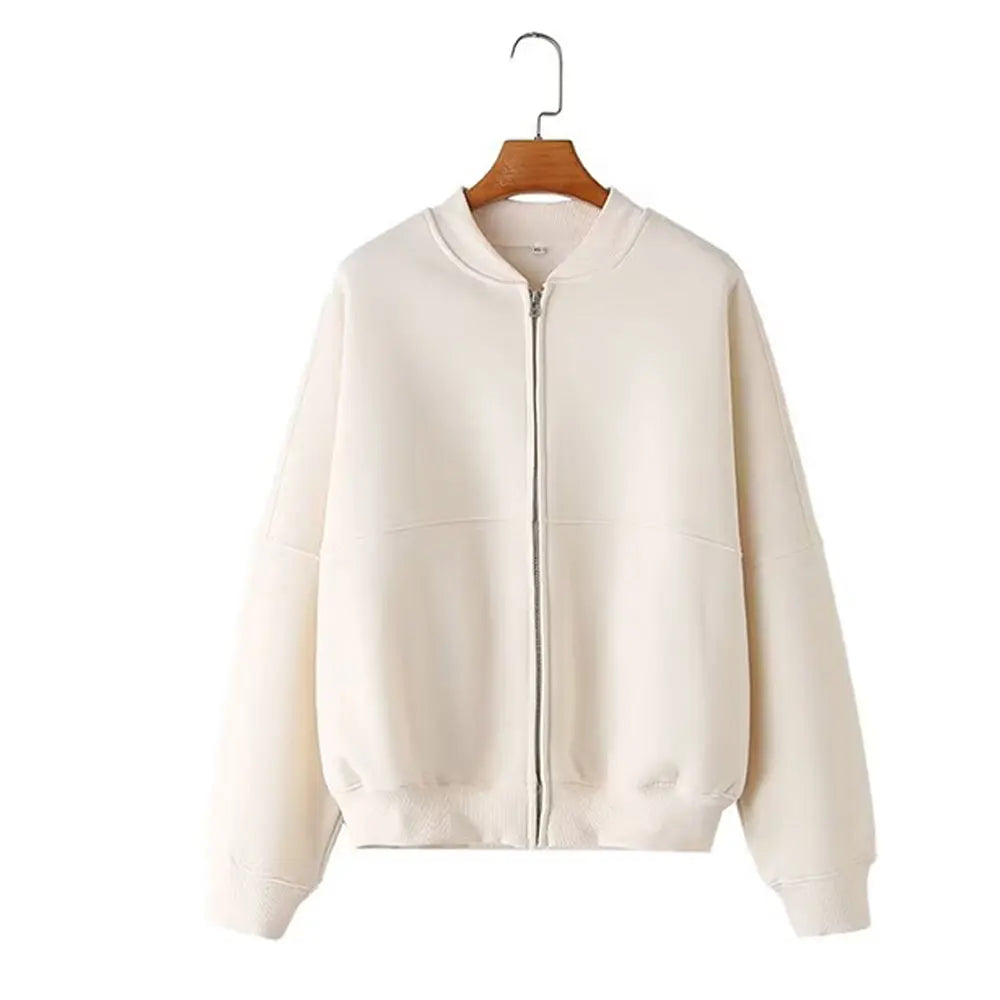 TRAFZA  Fall 2-Piece Bomber Jacket And Wide Leg Pants