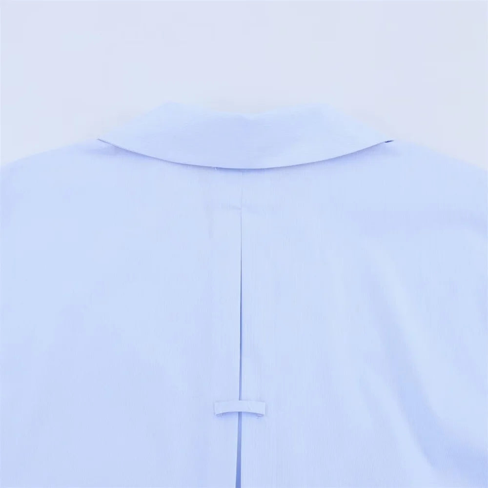 Oversized Button Shirt with Rolled  Up Sleeves