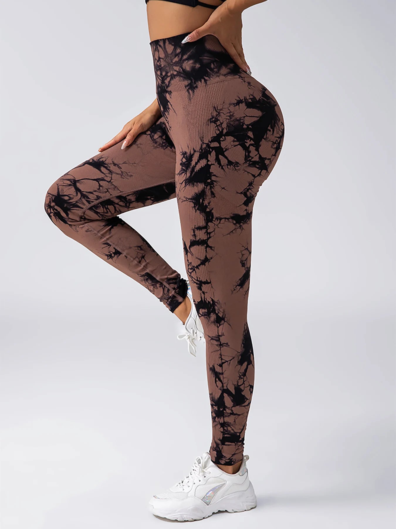 Women's tie dye seamless leggings