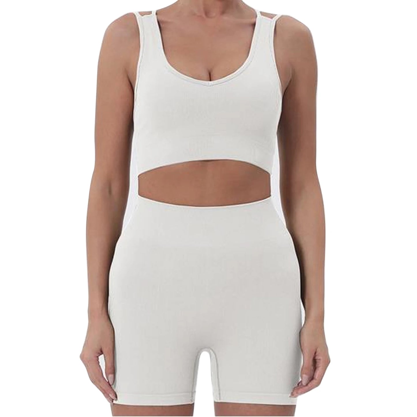 Women’s Summer Sleeveless Crop Top & Shorts Set