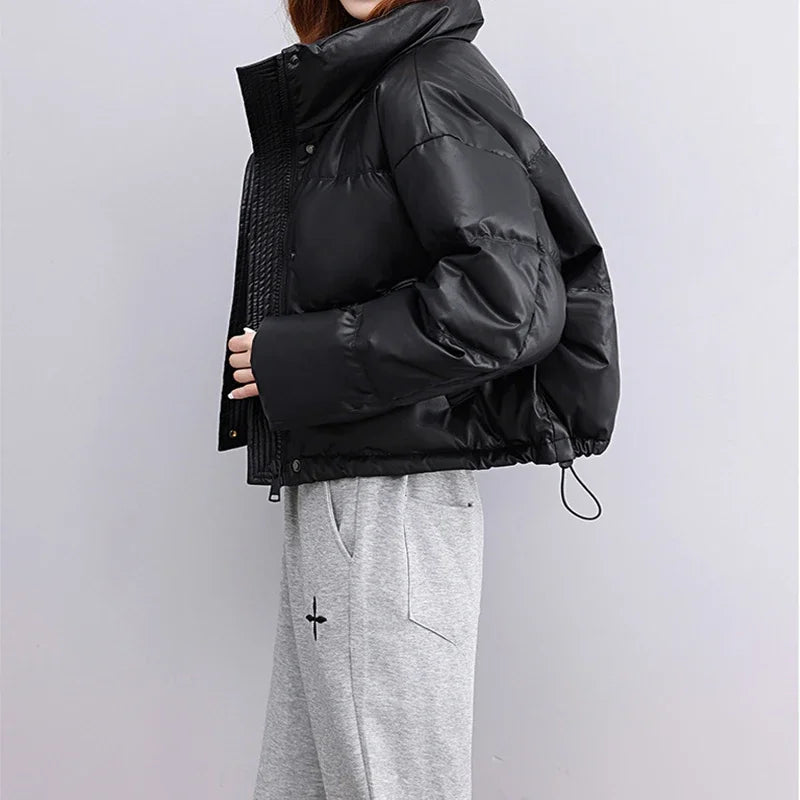 Mock Neck Casual Down Jacket