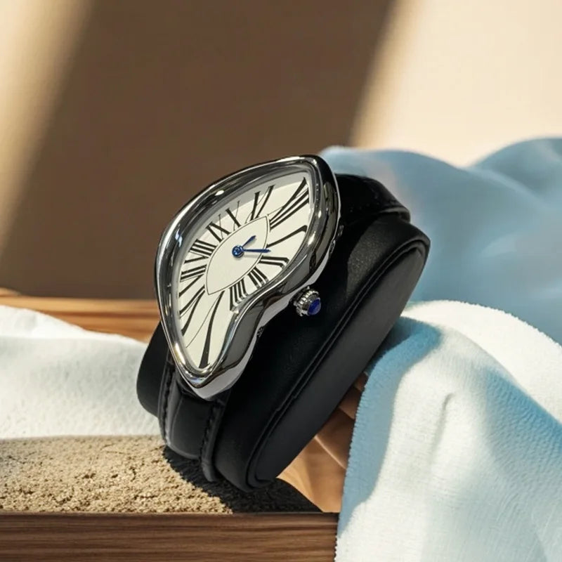 Medieval Alien Y2K Twist Quartz Leather Strap Watch
