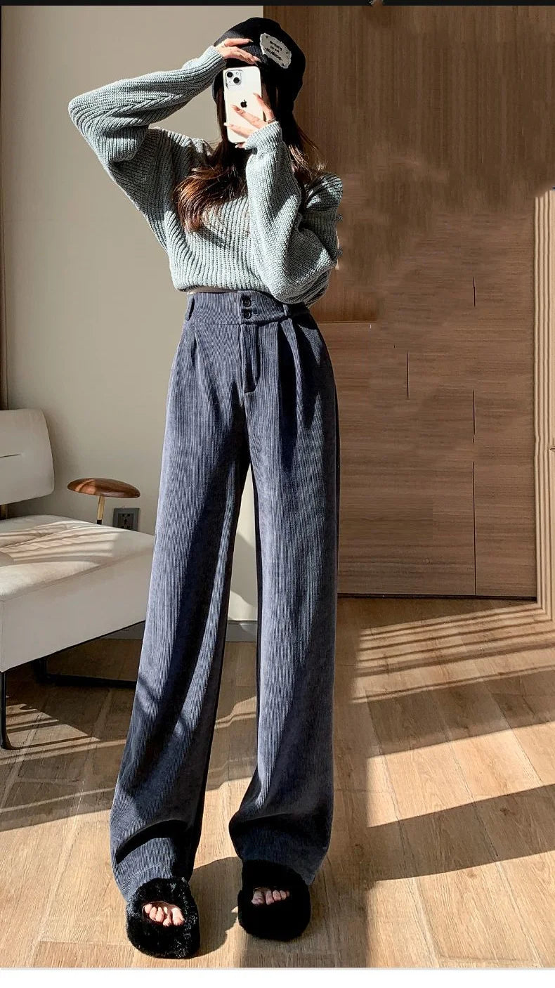 Wide Leg Corduroy Trouser