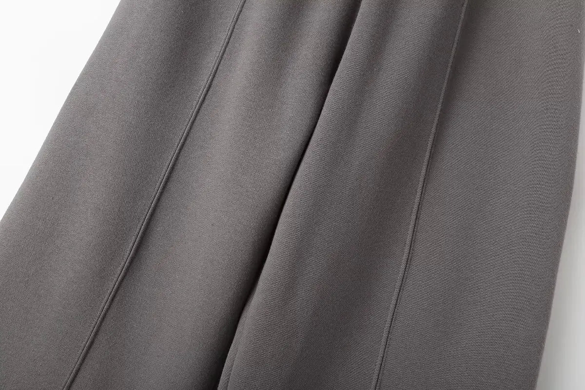 TRAFZA  Fall 2-Piece Bomber Jacket And Wide Leg Pants