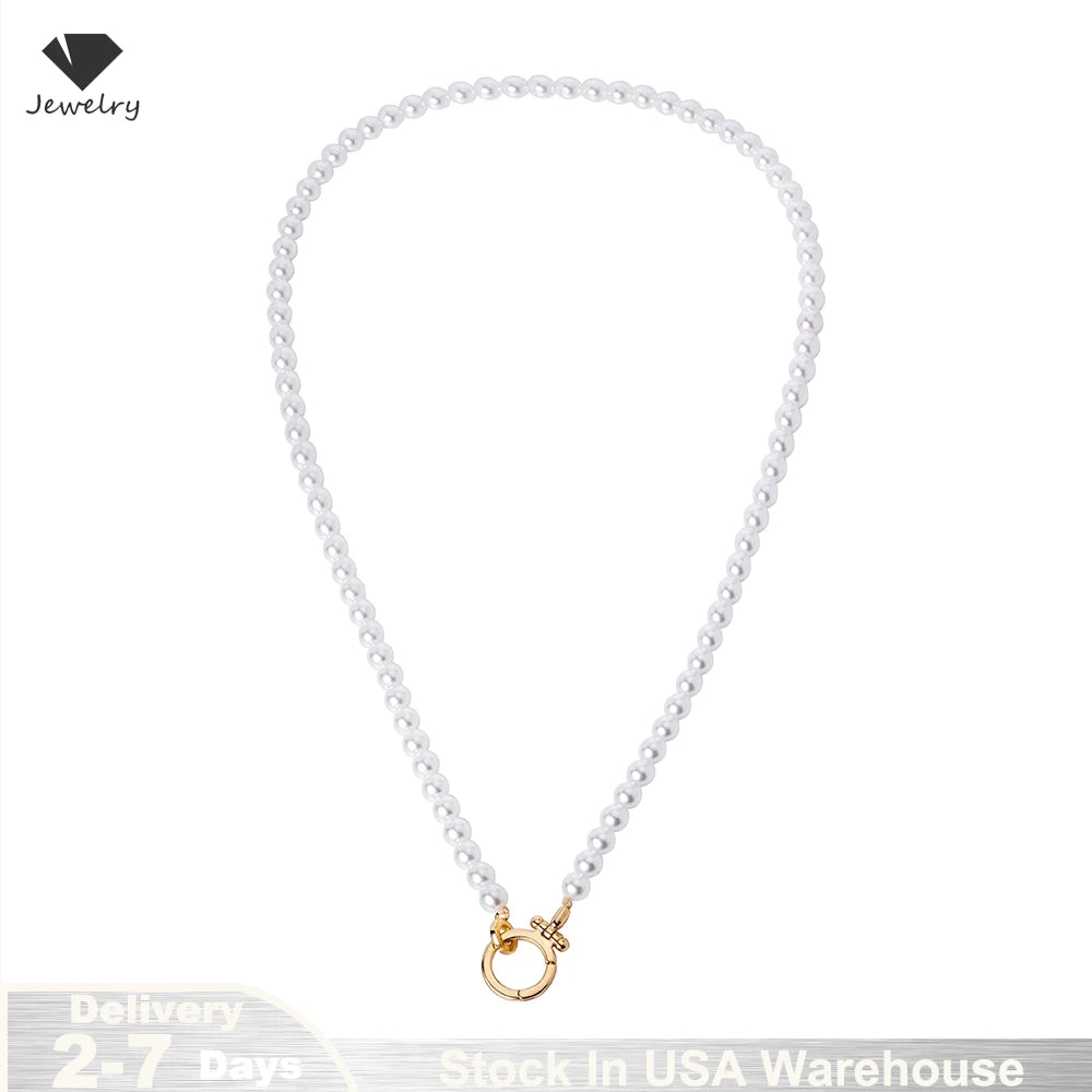 18K Gold Plated Freshwater Pearl Beaded Choker Necklace