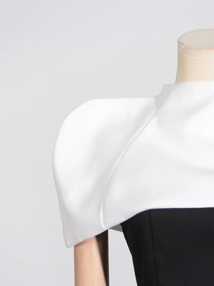 VGH Spliced Shawl Long Dress