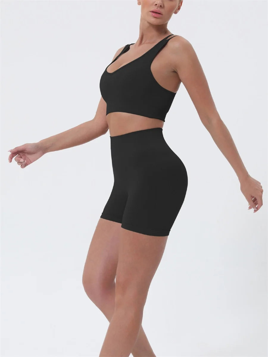 Women’s Summer Sleeveless Crop Top & Shorts Set