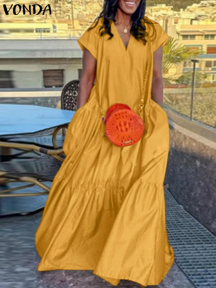 Plus Size VONDA Bohemian Sundress