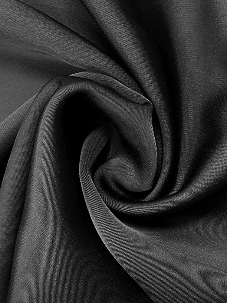Black Sleeveless Ruffle Dress