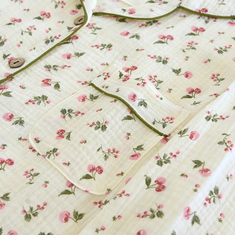 2025 Pajama Set 100% Cotton Crepe