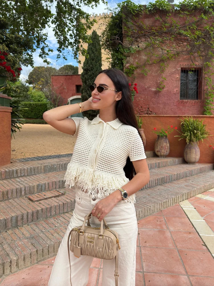 2 Piece Knit Short Skirt Set