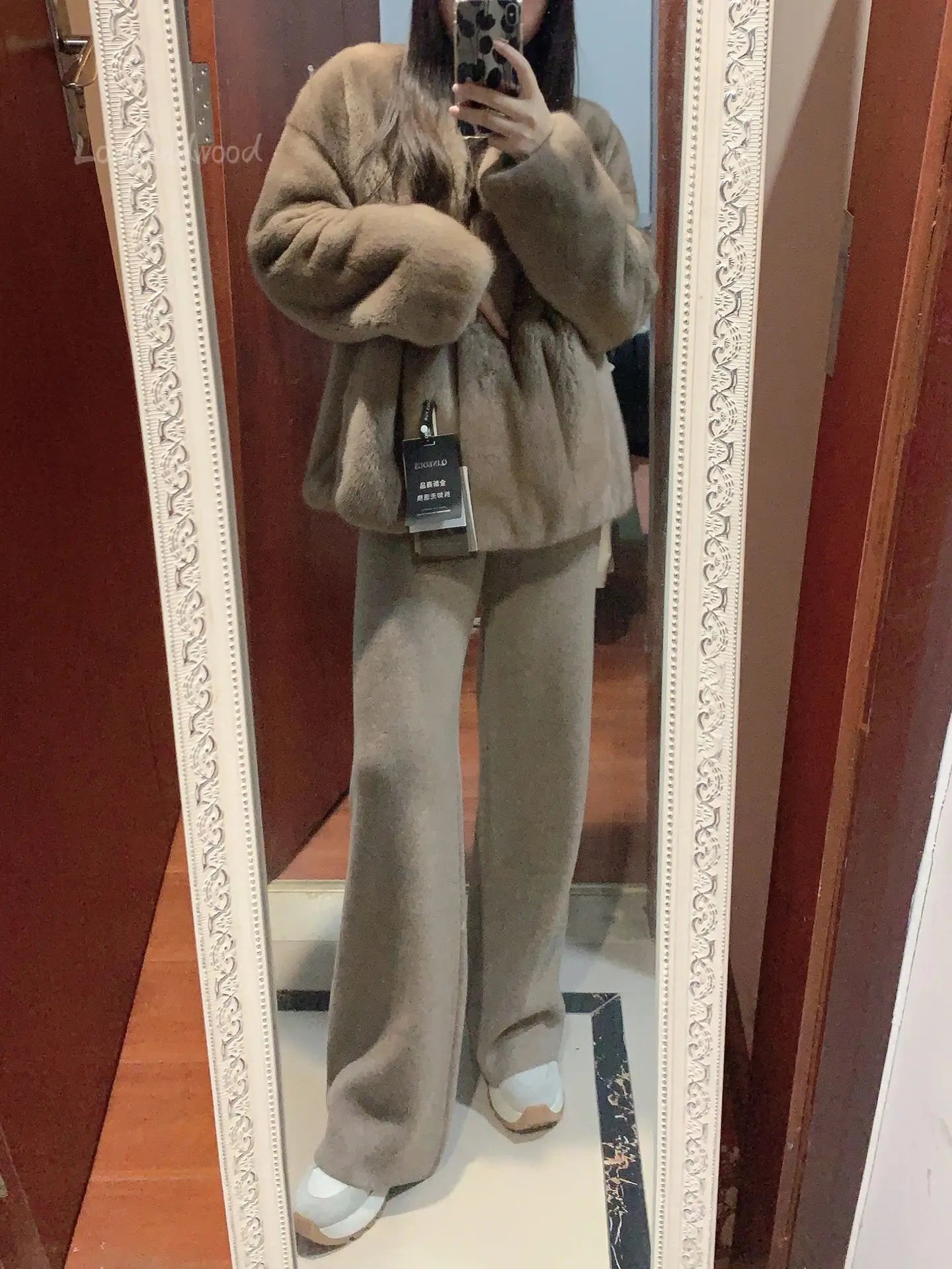 Wool Knitted Wide-leg Trousers