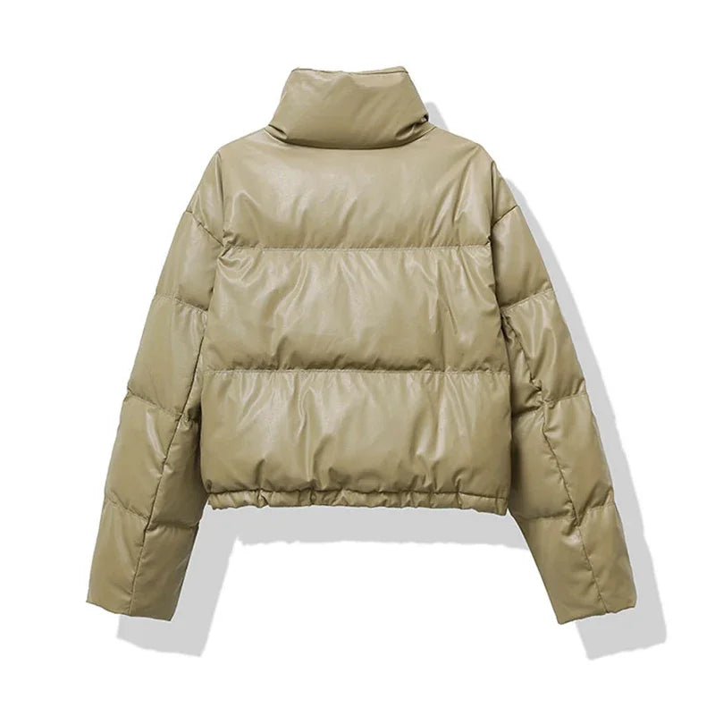 Mock Neck Casual Down Jacket