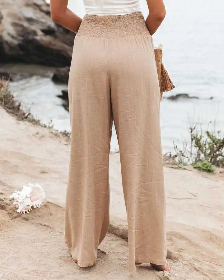 Women's casual pants with drawstring