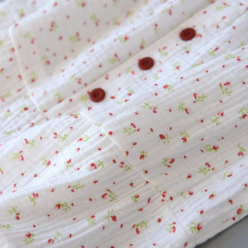 Long Pure Cotton Nightgown