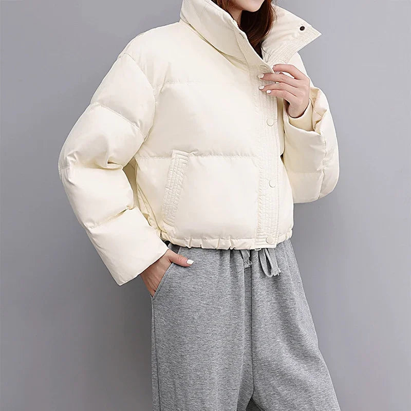 Mock Neck Casual Down Jacket