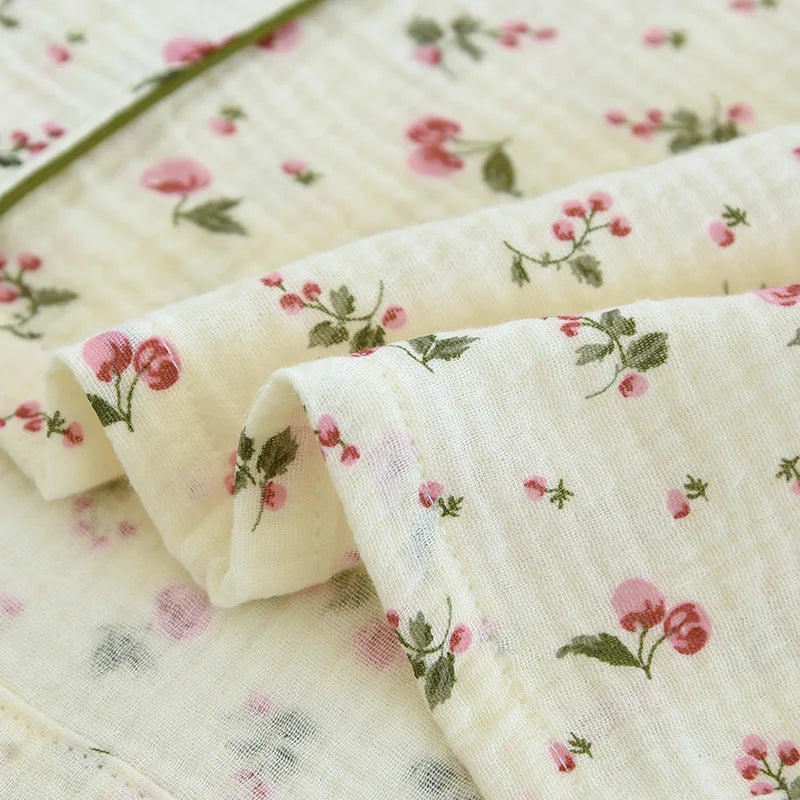 2025 Pajama Set 100% Cotton Crepe