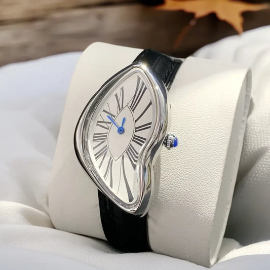 Medieval Alien Y2K Twist Quartz Leather Strap Watch