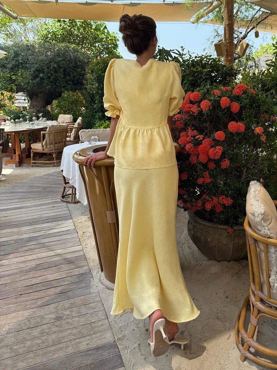 Bornladies 100% Cotton Shirt And Skirt Set