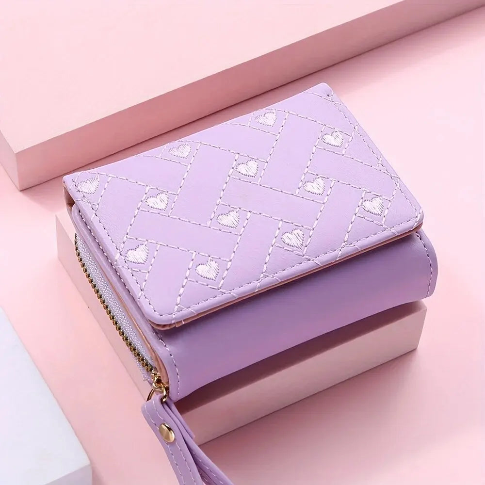 Women's Embroidered Love Wallet