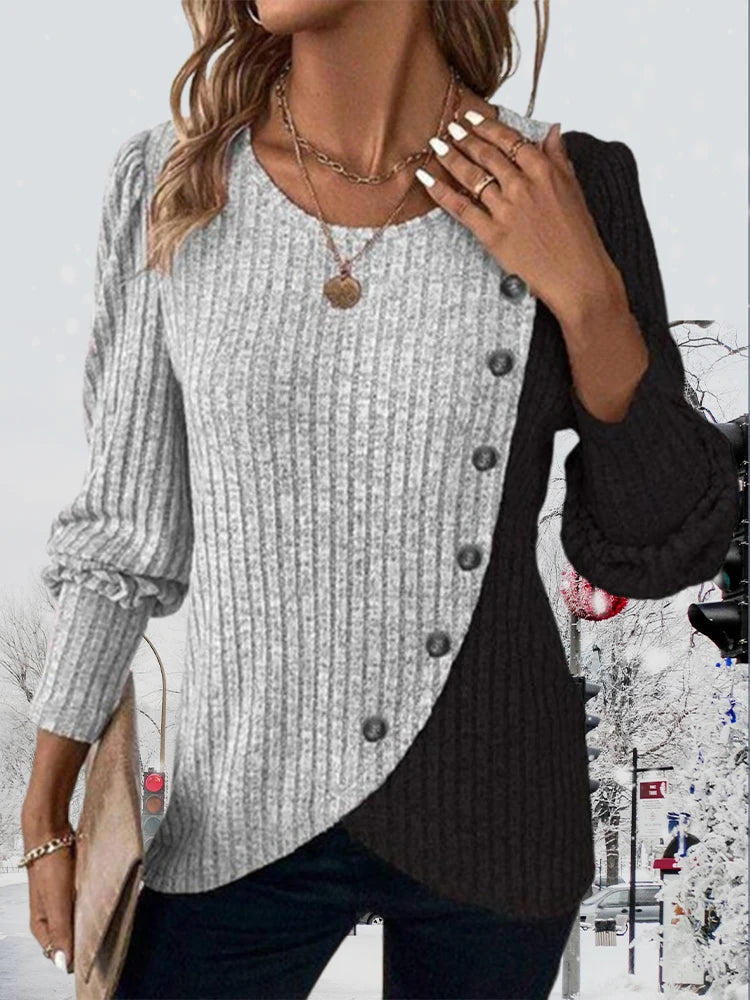 Long Sleeve Pit Striped Sweater