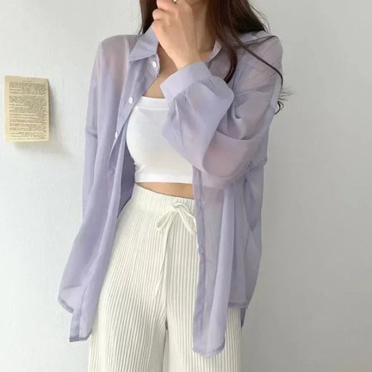Women’s 8-Color Sheer Sun-Proof Summer Shirts