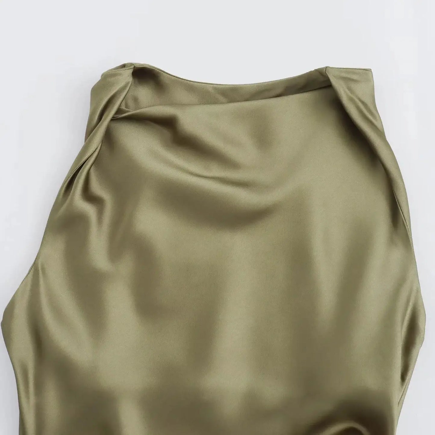 TRAF Satin Long Dress