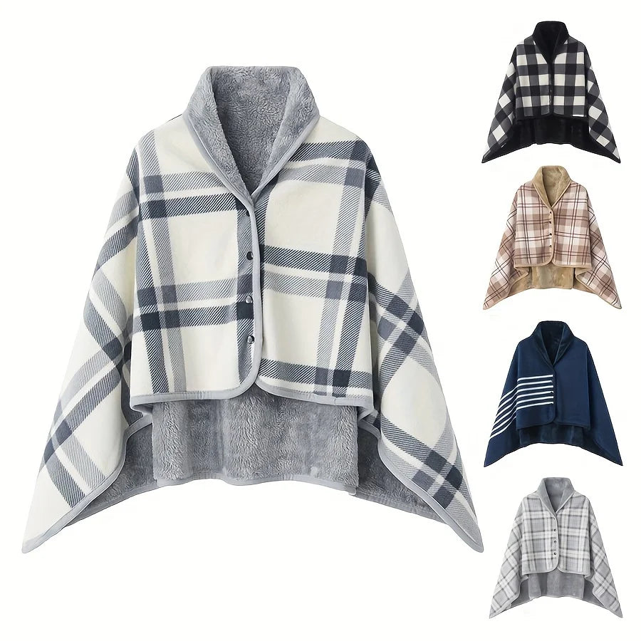 Flannel Blanket Shawl