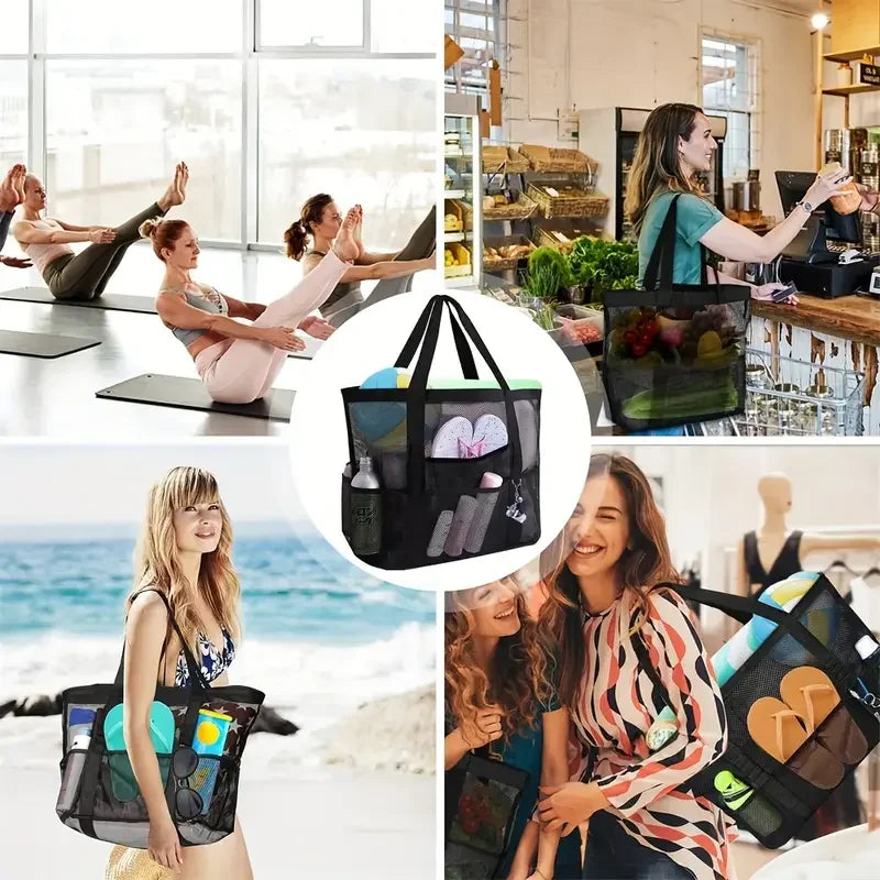Large Capacity Mesh Beach Tote