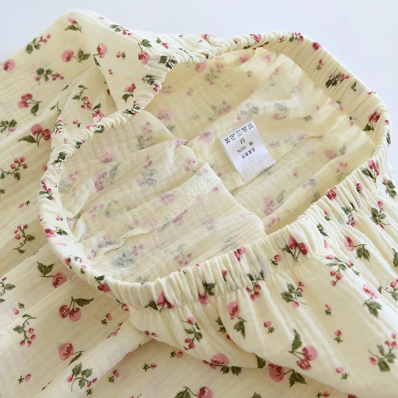 2025 Pajama Set 100% Cotton Crepe