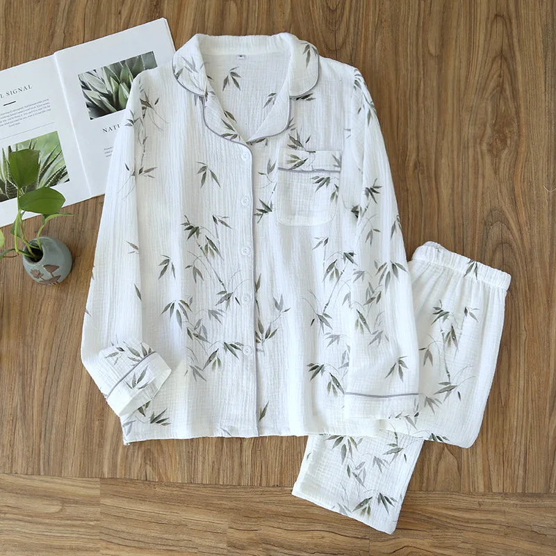 2025 Pajama Set 100% Cotton Crepe