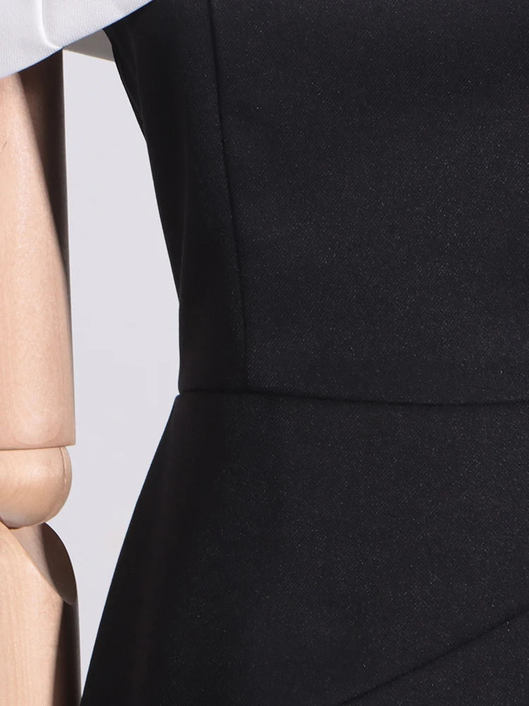 VGH Spliced Shawl Long Dress