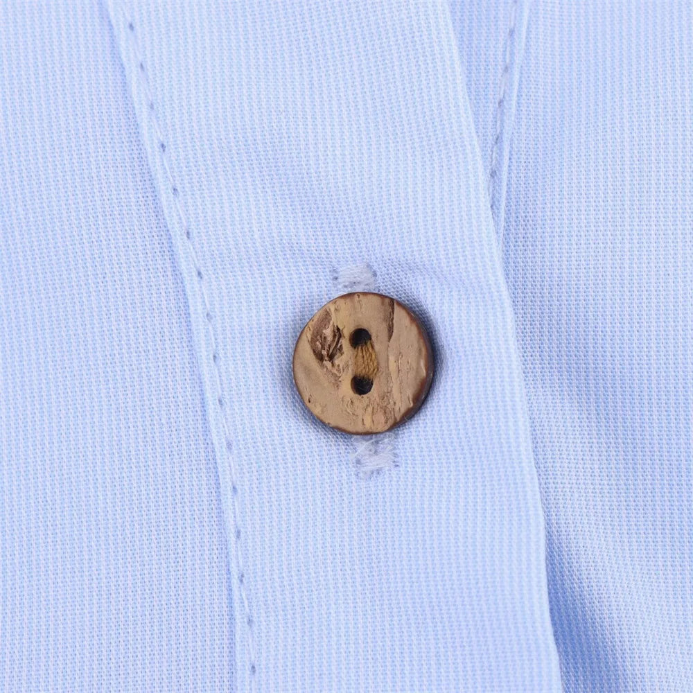 Oversized Button Shirt with Rolled  Up Sleeves